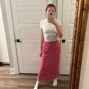 Princess Polly Pink Floral Maxi Skirt - size 4